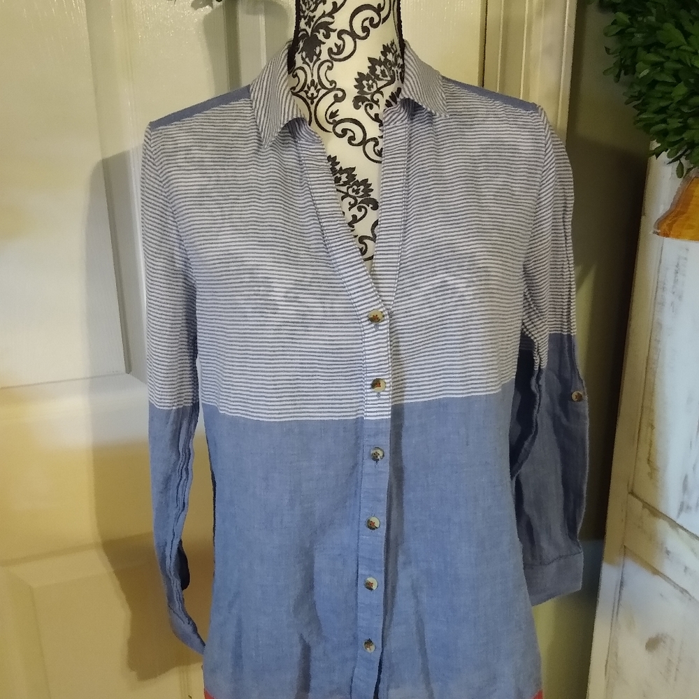 Chicos size 1 light weight long sleeve button up.
